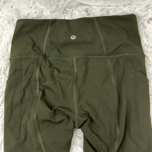 Lululemon Pace Rival High-Rise Crop 22" Dark Olive - Picture 5 of 6